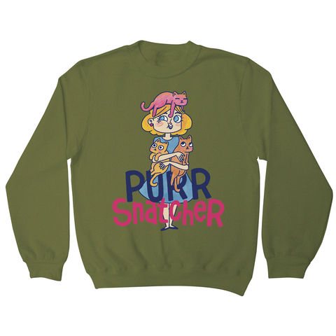 Purr Snatcher sweatshirt Olive Green