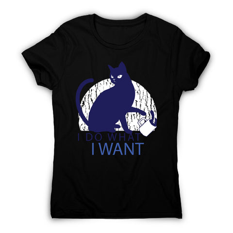 Rebel cat - women's funny premium t-shirt - Graphic Gear