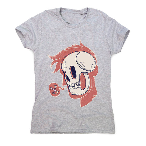 Skull head - women's funny illustrations t-shirt - Graphic Gear