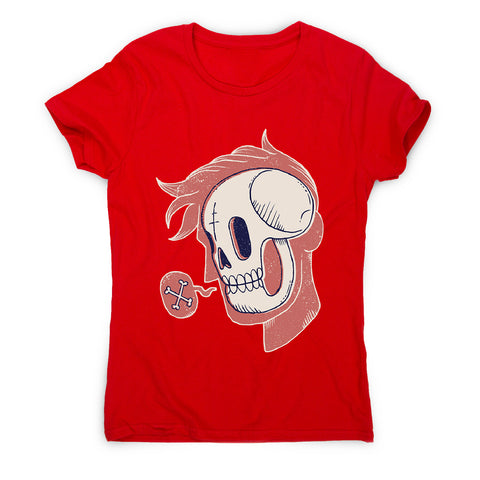 Skull head - women's funny illustrations t-shirt - Graphic Gear
