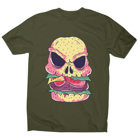 Skull burger funny foodie t-shirt men's - Graphic Gear