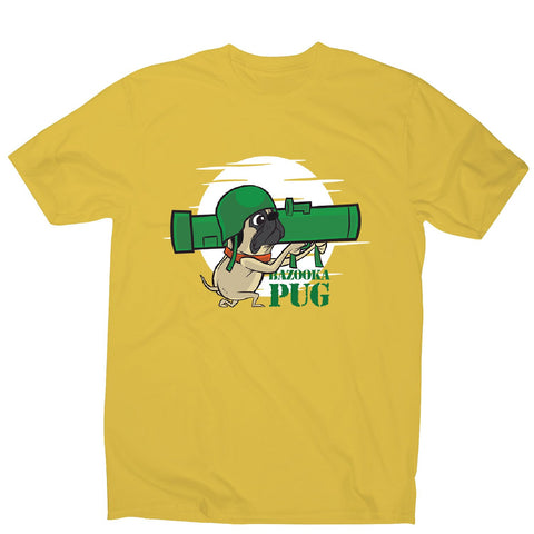 Bazooka pug - men's funny premium t-shirt - Graphic Gear