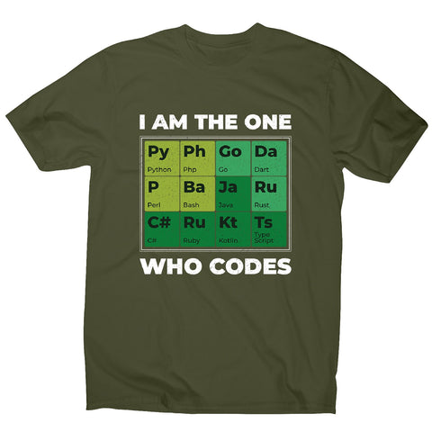 Developer periodic table - men's funny premium t-shirt - Graphic Gear
