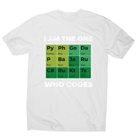 Developer periodic table - men's funny premium t-shirt - Graphic Gear
