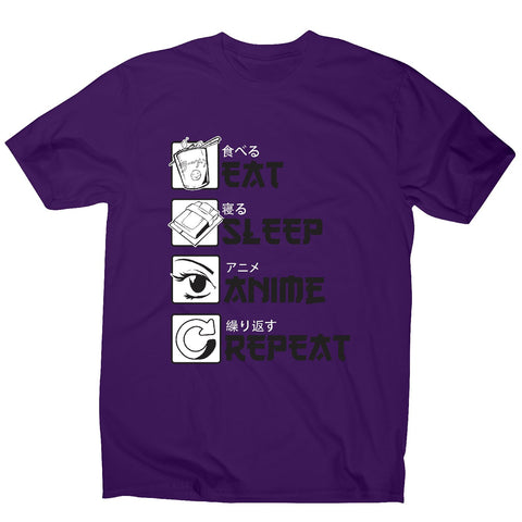 Eat sleep anime - men's funny premium t-shirt - Graphic Gear