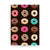 Flat illustrated donuts pattern design funny print poster framed wall art decor - Graphic Gear