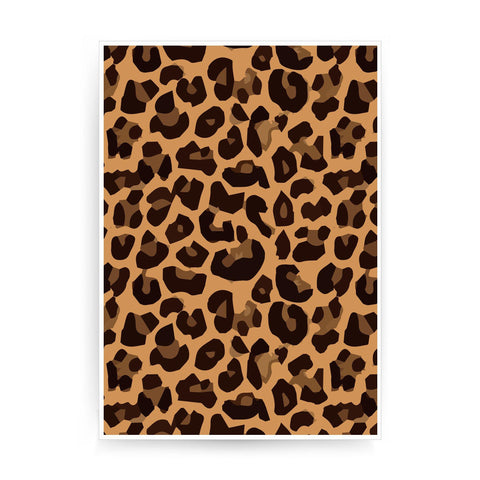 Leopard skin seamless pattern illustration design print poster framed wall art decor - Graphic Gear