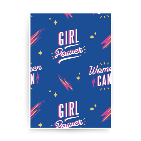 Women can women's day pattern print poster framed wall art decor - Graphic Gear