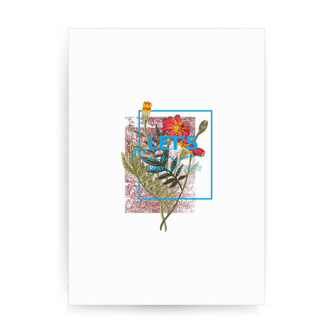 Flower illustration abstract design print poster framed wall art decor - Graphic Gear