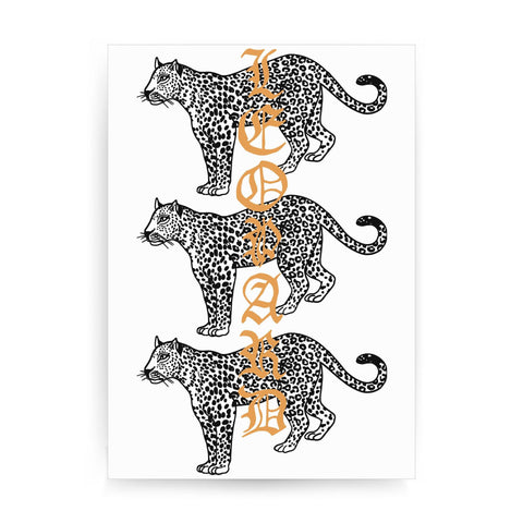 Leopard illustration graphic design print poster framed wall art decor - Graphic Gear