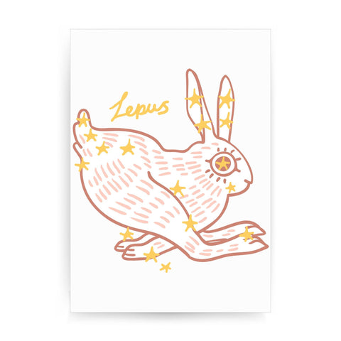 Lepus illustration design print poster framed wall art decor - Graphic Gear