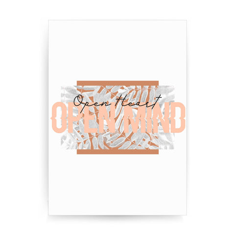 Open heart abstract art design print poster framed wall art decor - Graphic Gear
