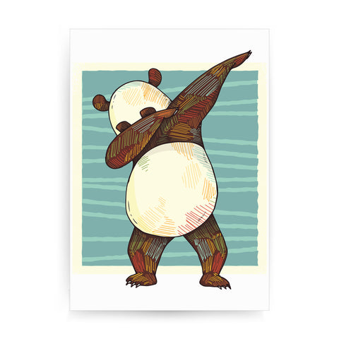 Panda dabbing funny Print Poster Framed Wall Art Decor - Graphic Gear