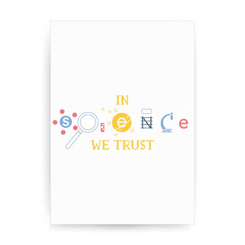 Science quote funny print poster framed wall art decor - Graphic Gear