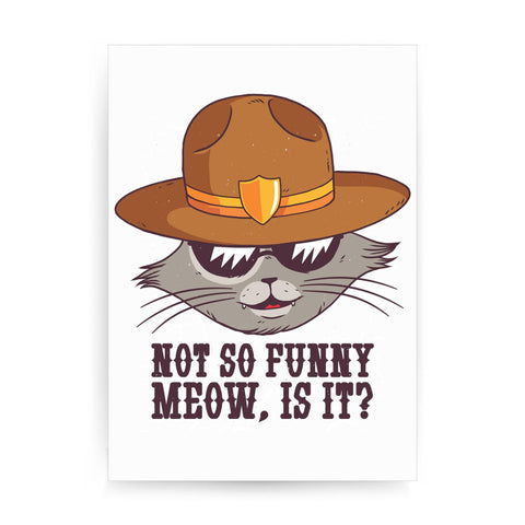 Sheriff cat funny  print poster framed wall art decor - Graphic Gear
