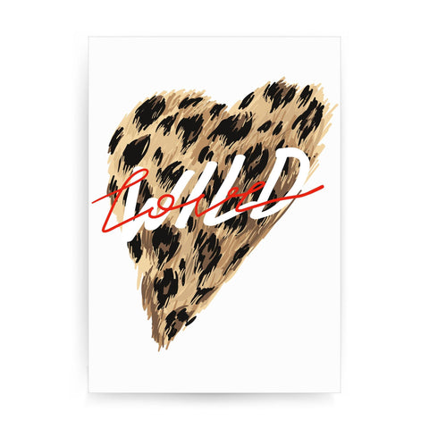 Wild love illustration design print poster framed wall art decor - Graphic Gear