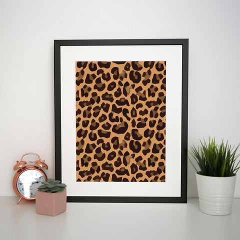 Leopard skin seamless pattern illustration design print poster framed wall art decor - Graphic Gear