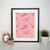 Girl power women's day pattern illustration design print poster framed wall art decor - Graphic Gear