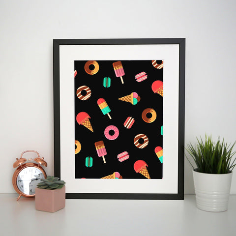 Candy sweet funny illustration design print poster framed wall art decor - Graphic Gear