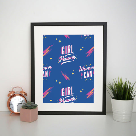 Women can women's day pattern print poster framed wall art decor - Graphic Gear
