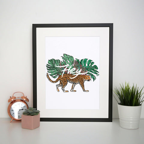 Hey illustration graphic design print poster framed wall art decor - Graphic Gear