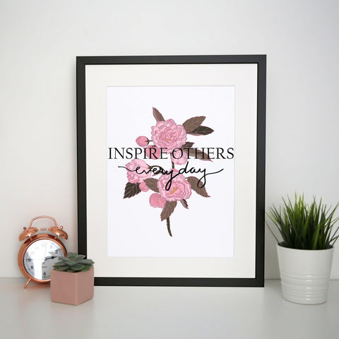 Inspire inspirational motivational graphic design print poster framed wall art decor - Graphic Gear