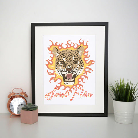 Leopard illustration design print poster framed wall art decor - Graphic Gear