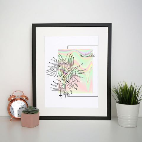 Rainbow holographic abstract art design print poster framed wall art decor - Graphic Gear