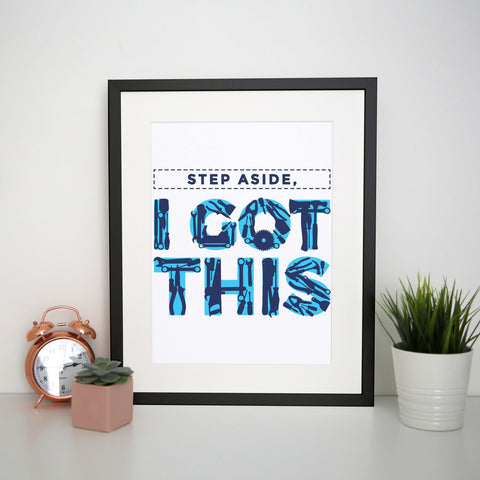 Tools funny diy  print poster framed wall art decor - Graphic Gear