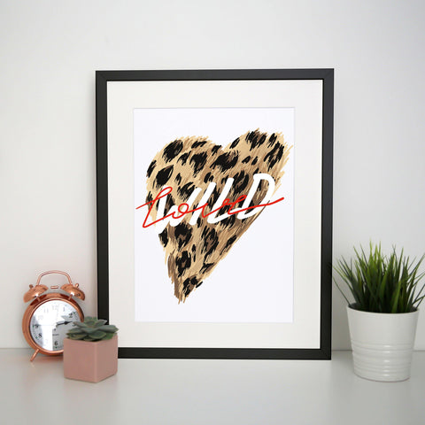 Wild love illustration design print poster framed wall art decor - Graphic Gear