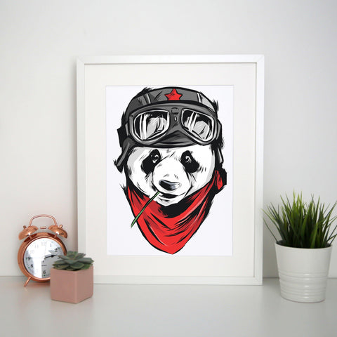 Cool panda illustration design print poster framed wall art decor - Graphic Gear