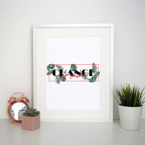 Change illustration abstract design print poster framed wall art decor - Graphic Gear