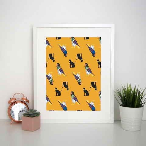 Ancient Egyptian pattern print poster framed wall art decor - Graphic Gear