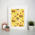 Fast food pattern design funny illustration print poster framed wall art decor - Graphic Gear