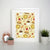 Junk food pattern design funny print poster framed wall art decor - Graphic Gear