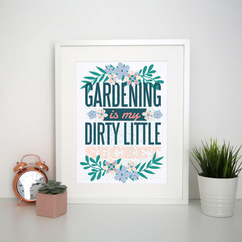 Gardening funny hobby print poster framed wall art decor - Graphic Gear