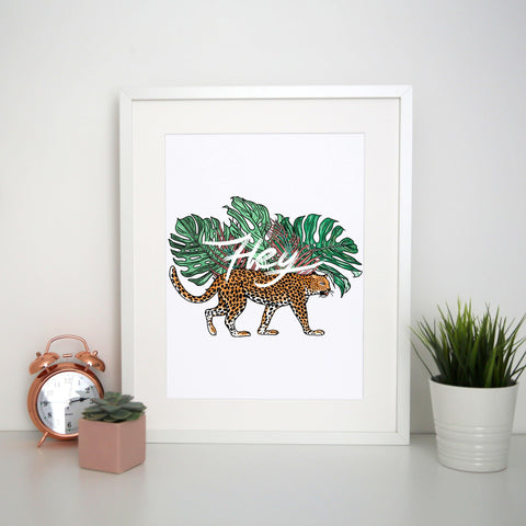Hey illustration graphic design print poster framed wall art decor - Graphic Gear