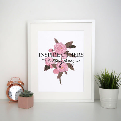 Inspire inspirational motivational graphic design print poster framed wall art decor - Graphic Gear