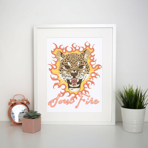 Leopard illustration design print poster framed wall art decor - Graphic Gear
