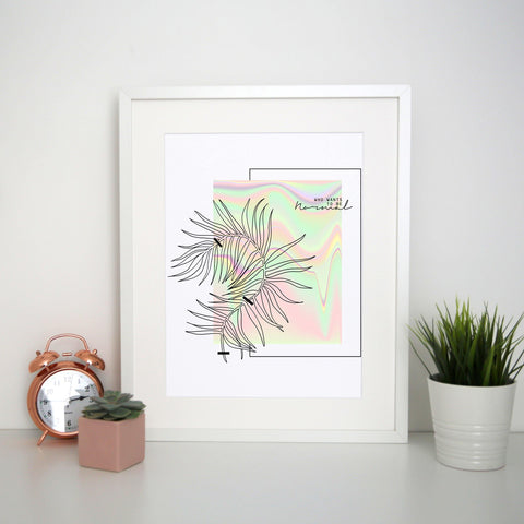 Rainbow holographic abstract art design print poster framed wall art decor - Graphic Gear
