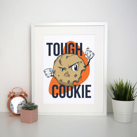 Though cookie funny print poster framed wall art decor - Graphic Gear
