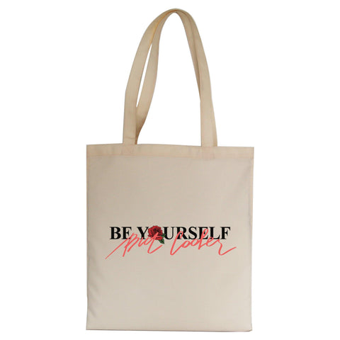 Be yourself illustration design tote bag canvas shopping - Graphic Gear