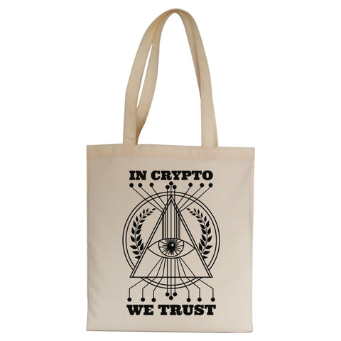 Crypto trust funny tote bag canvas shopping - Graphic Gear