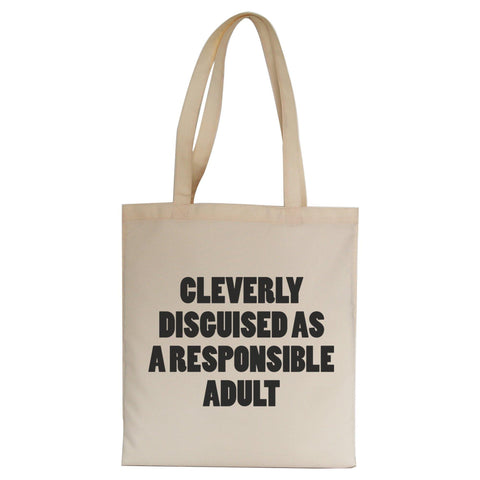 Cleverly disguised funny tote bag canvas shopping - Graphic Gear
