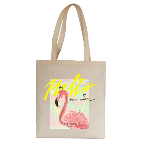 Hello summer illustration tote bag canvas shopping - Graphic Gear