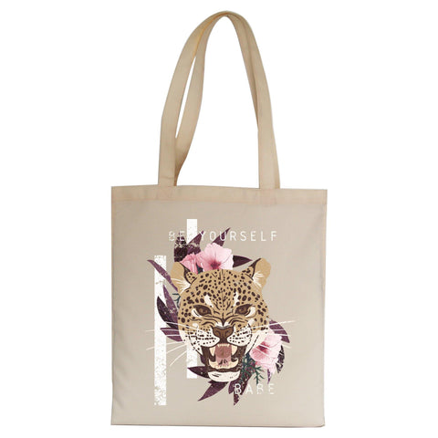 Leopard head illustration design tote bag canvas shopping - Graphic Gear