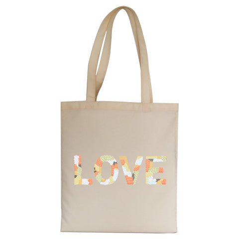 Love embroidery illustration tote bag canvas shopping - Graphic Gear
