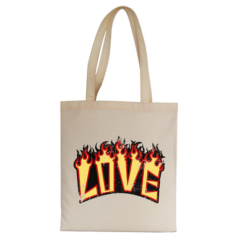 Love print inspirational graphic design tote bag canvas shopping - Graphic Gear