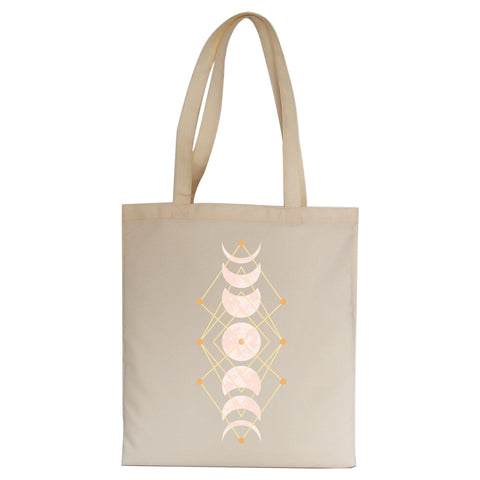 Moon cycle abstract art design tote bag canvas shopping - Graphic Gear