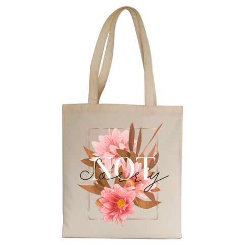 Not sorry illustration design tote bag canvas shopping - Graphic Gear